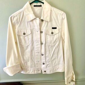 Liz Claiborne Denim Jean Jacket Women’s S NWT White